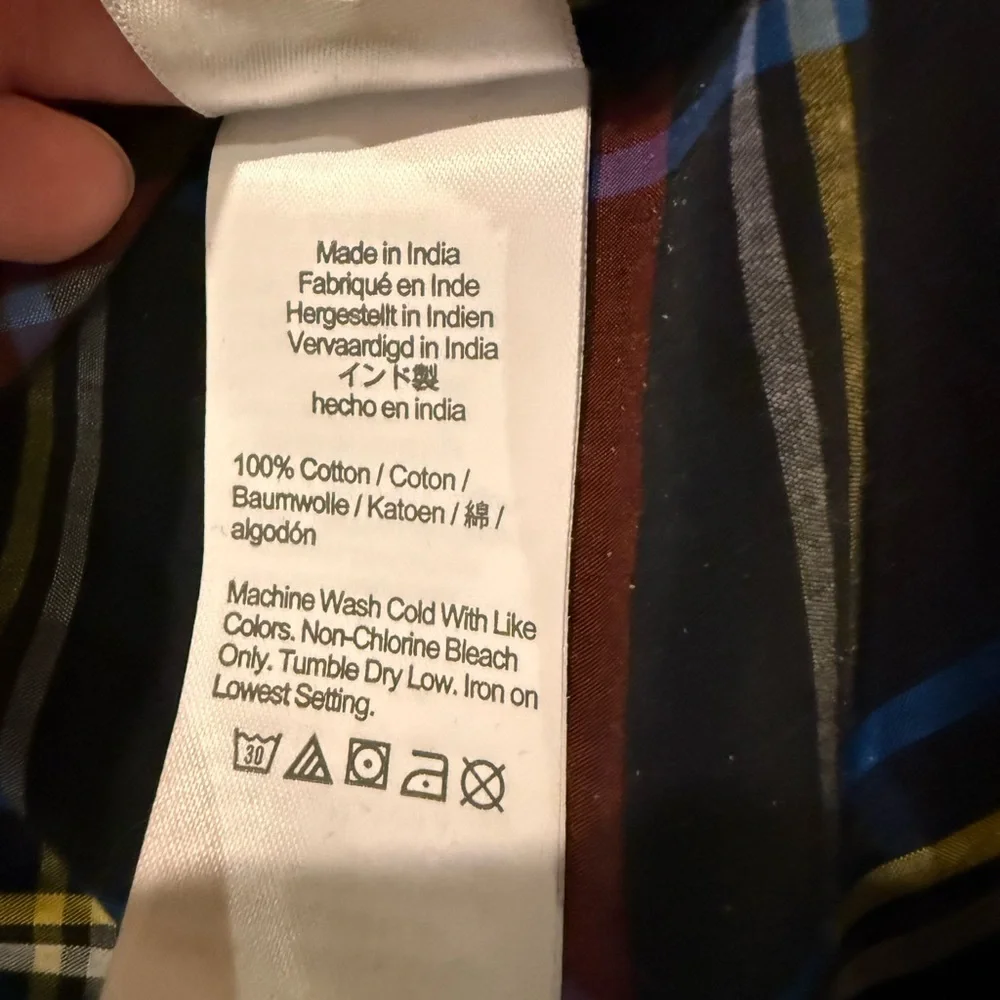 J.Crew Stewart Tartan Plaid Tie Neck Ruffle Blouse Top XS